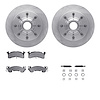 6212-48171 Brake Rotors w/Heavy-Duty Brake Pads Kit & Hardware, 1993-1995 GM, Position: Front - image 1