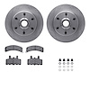 6212-48225 Brake Rotors w/Heavy-Duty Brake Pads Kit & Hardware, 1994-2002 GM, Position: Front - image 1