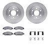 6212-48313 Brake Rotors w/Heavy-Duty Brake Pads Kit & Hardware, 2005-2020 GM, Position: Front - image 1