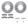 6212-48372 Brake Rotors w/Heavy-Duty Brake Pads Kit & Hardware, 1971-1973 GM, Position: Front - image 1