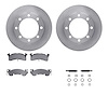 6212-48374 Brake Rotors w/Heavy-Duty Brake Pads Kit & Hardware, 1979-1991 GM, Position: Front - image 1