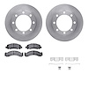 6212-48375 Brake Rotors w/Heavy-Duty Brake Pads Kit & Hardware, 1971-1973 GM, Position: Front - image 1