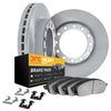 6212-48396 Brake Rotors w/Heavy-Duty Brake Pads Kit & Hardware, 1999-2015 GM, Position: Front - image 2