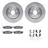 6212-54002 Brake Rotors w/Heavy-Duty Brake Pads Kit & Hardware, 2009-2010 Ford/Lincoln/Mercury/Mazda, Position: Front - image 1