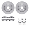 6212-54010 Brake Rotors w/Heavy-Duty Brake Pads Kit & Hardware, 2011-2012 Ford/Lincoln/Mercury/Mazda, Position: Front - image 1