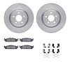 6212-54011 Brake Rotors w/Heavy-Duty Brake Pads Kit & Hardware, 2011-2019 Ford/Lincoln/Mercury/Mazda, Position: Front - image 1