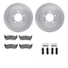 6212-54017 Brake Rotors w/Heavy-Duty Brake Pads Kit & Hardware, 2006-2010 Ford/Lincoln/Mercury/Mazda, Position: Rear - image 1