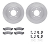 6212-54022 Brake Rotors w/Heavy-Duty Brake Pads Kit & Hardware, 2006-2010 Ford/Lincoln/Mercury/Mazda, Position: Front - image 1