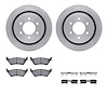6212-54028 Brake Rotors w/Heavy-Duty Brake Pads Kit & Hardware, 2012-2020 Ford/Lincoln/Mercury/Mazda, Position: Rear - image 1