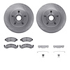 6212-54262 Brake Rotors w/Heavy-Duty Brake Pads Kit & Hardware, 1974-1979 Ford/Lincoln/Mercury/Mazda, Position: Front - image 1
