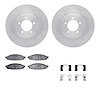6212-55004 Brake Rotors w/Heavy-Duty Brake Pads Kit & Hardware, 2003-2005 Ford/Lincoln/Mercury/Mazda, Position: Front - image 1