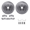 6212-56036 Brake Rotors w/Heavy-Duty Brake Pads Kit & Hardware, 1979-1991 Ford/Lincoln/Mercury/Mazda, Position: Front - image 1