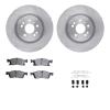 6212-63001 Brake Rotors w/Heavy-Duty Brake Pads Kit & Hardware, 2012-2018 Mercedes-Benz, Position: Front - image 1