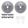 6212-66030 Brake Rotors w/Heavy-Duty Brake Pads Kit & Hardware, 1982-1983 GM, Position: Front - image 1
