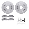 6212-67001 Brake Rotors w/Heavy-Duty Brake Pads Kit & Hardware, 2005-2007 Infiniti/Nissan, Position: Front - image 1