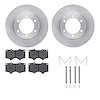 6212-76002 Brake Rotors w/Heavy-Duty Brake Pads Kit & Hardware, 2000-2007 Lexus/Toyota/Scion, Position: Front - image 1