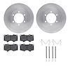 6212-76007 Brake Rotors w/Heavy-Duty Brake Pads Kit & Hardware, 2003-2009 Lexus/Toyota/Scion, Position: Front - image 1