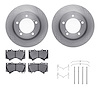 6212-76019 Brake Rotors w/Heavy-Duty Brake Pads Kit & Hardware, 2008-2021 Lexus/Toyota/Scion, Position: Front - image 1