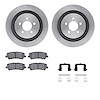 6212-99149 Brake Rotors w/Heavy-Duty Brake Pads Kit & Hardware, Fits Select Ford/Lincoln/Mercury/Mazda, Position: Rear - image 1