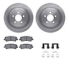 6212-99158 Brake Rotors w/Heavy-Duty Brake Pads Kit & Hardware, 2015-2021 Ford/Lincoln/Mercury/Mazda, Position: Rear - image 1