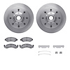 6212-99242 Brake Rotors w/Heavy-Duty Brake Pads Kit & Hardware, 1973-1979 Ford/Lincoln/Mercury/Mazda, Position: Front - image 1