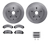 6212-99281 Brake Rotors w/Heavy-Duty Brake Pads Kit & Hardware, 1983-1994 Ford/Lincoln/Mercury/Mazda, Position: Front - image 1