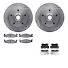 6212-99327 Brake Rotors w/Heavy-Duty Brake Pads Kit & Hardware, 1994-2001 Ford/Lincoln/Mercury/Mazda, Position: Front - image 1