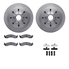 6212-99351 Brake Rotors w/Heavy-Duty Brake Pads Kit & Hardware, 1995-2007 Ford/Lincoln/Mercury/Mazda, Position: Front - image 1