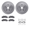 6212-99360 Brake Rotors w/Heavy-Duty Brake Pads Kit & Hardware, 1995-1997 Ford/Lincoln/Mercury/Mazda, Position: Front - image 1
