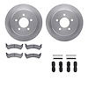 6212-99375 Brake Rotors w/Heavy-Duty Brake Pads Kit & Hardware, 2001-2002 Ford/Lincoln/Mercury/Mazda, Position: Rear - image 1