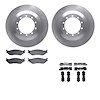 6212-99432 Brake Rotors w/Heavy-Duty Brake Pads Kit & Hardware, 1999-2004 Ford/Lincoln/Mercury/Mazda, Position: Rear, Front - image 1