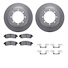 6212-99444 Brake Rotors w/Heavy-Duty Brake Pads Kit & Hardware, 1999-2004 Ford/Lincoln/Mercury/Mazda, Position: Rear - image 1