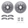 6212-99453 Brake Rotors w/Heavy-Duty Brake Pads Kit & Hardware, 1999-2002 Ford/Lincoln/Mercury/Mazda, Position: Front - image 1