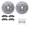 6212-99459 Brake Rotors w/Heavy-Duty Brake Pads Kit & Hardware, 1998-2002 Ford/Lincoln/Mercury/Mazda, Position: Front - image 1
