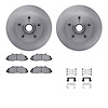 6212-99471 Brake Rotors w/Heavy-Duty Brake Pads Kit & Hardware, 2000-2004 Ford/Lincoln/Mercury/Mazda, Position: Front - image 1