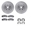 6212-99492 Brake Rotors w/Heavy-Duty Brake Pads Kit & Hardware, 2001-2005 Ford/Lincoln/Mercury/Mazda, Position: Front - image 1