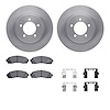 6212-99522 Brake Rotors w/Heavy-Duty Brake Pads Kit & Hardware, 2002-2005 Ford/Lincoln/Mercury/Mazda, Position: Front - image 1