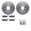 6212-99561 Brake Rotors w/Heavy-Duty Brake Pads Kit & Hardware, 2004-2011 Ford/Lincoln/Mercury/Mazda, Position: Rear - image 1