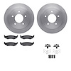 6212-99573 Brake Rotors w/Heavy-Duty Brake Pads Kit & Hardware, 2004-2006 Ford/Lincoln/Mercury/Mazda, Position: Rear - image 1
