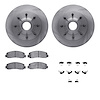 6212-99645 Brake Rotors w/Heavy-Duty Brake Pads Kit & Hardware, 2006-2012 Ford/Lincoln/Mercury/Mazda, Position: Front - image 1