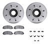 6212-99651 Brake Rotors w/Heavy-Duty Brake Pads Kit & Hardware, 2006-2010 Ford/Lincoln/Mercury/Mazda, Position: Front - image 1
