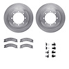 6212-99666 Brake Rotors w/Heavy-Duty Brake Pads Kit & Hardware, Fits Select Ford/Lincoln/Mercury/Mazda, Position: Rear - image 1