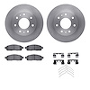 6212-99672 Brake Rotors w/Heavy-Duty Brake Pads Kit & Hardware, 2009-2009 Ford/Lincoln/Mercury/Mazda, Position: Front - image 1