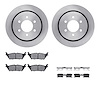 6212-99727 Brake Rotors w/Heavy-Duty Brake Pads Kit & Hardware, 2015-2017 Ford/Lincoln/Mercury/Mazda, Position: Rear - image 1