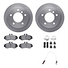 6222-40001 Brake Rotors w/Heavy-Duty Brake Pads/Sensor & Hardware Kit, 2002-2018 Multiple Makes/Models, Position: Rear