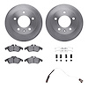 6222-40008 Brake Rotors w/Heavy-Duty Brake Pads/Sensor & Hardware Kit, 2002-2006 Multiple Makes/Models, Position: Front - image 1