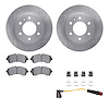 6222-40032 Brake Rotors w/Heavy-Duty Brake Pads/Sensor & Hardware Kit, Fits Select Multiple Makes/Models, Position: Front - image 1