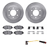6222-40033 Brake Rotors w/Heavy-Duty Brake Pads/Sensor & Hardware Kit, 2007-2018 Multiple Makes/Models, Position: Front - image 1