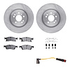6222-63001 Brake Rotors w/Heavy-Duty Brake Pads/Sensor & Hardware Kit, 2012-2018 Mercedes-Benz, Position: Front - image 1