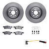6222-63004 Brake Rotors w/Heavy-Duty Brake Pads/Sensor & Hardware Kit, 2013-2019 Mercedes-Benz, Position: Front